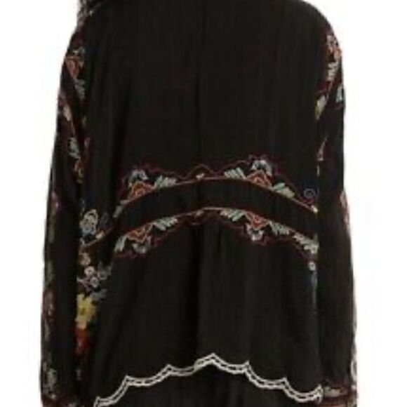 Johnny Was Cabo long sleeve button down embroidered floral tribal blouse jacket - Picture 2 of 6